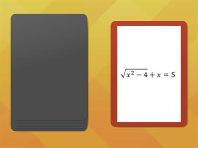 Négyzetgyökös egyenletek (kártya-6)