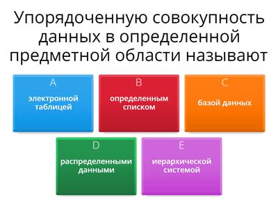 Информатика, 9 кл Повторение "Базы данных"