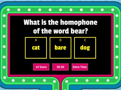 Homophones game