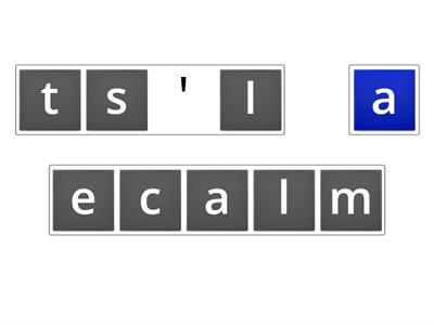 PRM 2 Unit 7 Animals Anagram