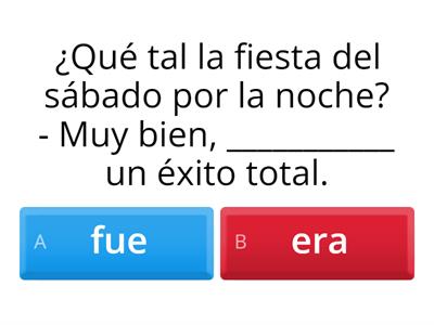 Pretérito Imperfecto - Indefinido (Aprende 3, A)