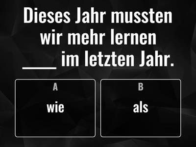 wie / als