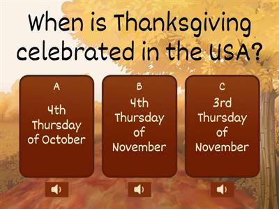 Thanksgiving Quiz