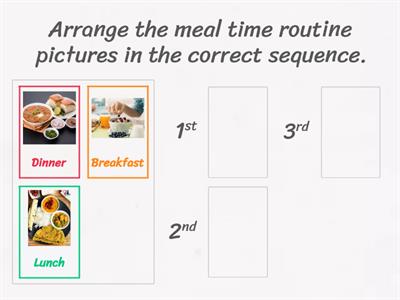 Virtual Coding - Day 6 - Sequencing - Meal time routine