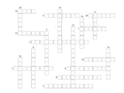 Grade 7, Unit 8 - Public Buildings - Crossword