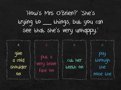 FCE Result Body language idioms (quiz)