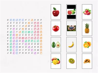  FRUITS (WORD SEARCH)