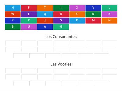 Español 1 - Los consonantes vs. Las vocales