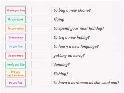 Verb patterns