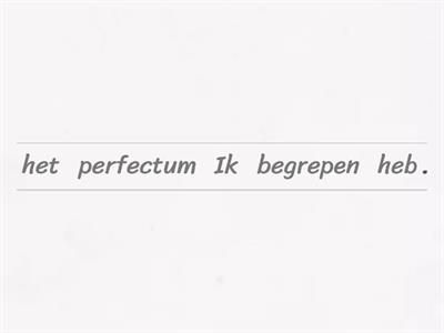 experiment dictee perfectum