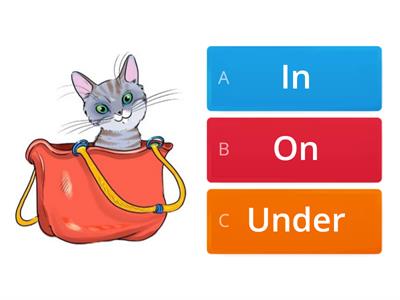 Prepositions: In, on, under