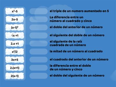 Expresiones algebraicas