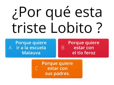 comprensión de Lobito aprende a ser malo