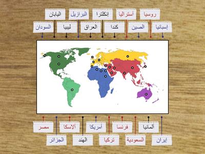Find the countries in Arabic!