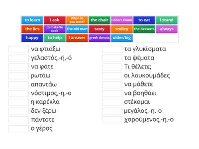 6th grade vocabulary lesson 7 Μια ελληνική οικογένεια L3