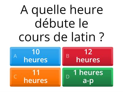 test cours latin