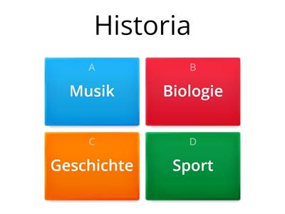 Język niemiecki - przedmioty szkolne