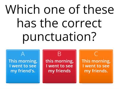 Punctuation game: which one is right?