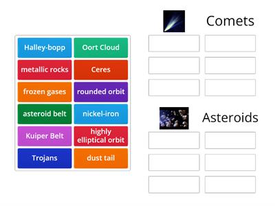Comets vs Asteroids
