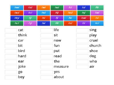 Phonology match up