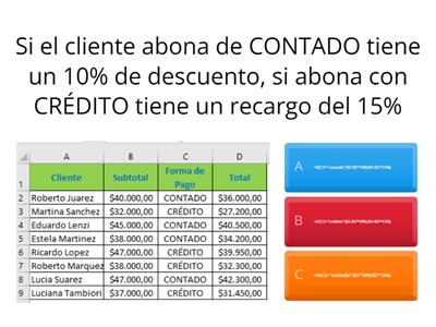 MS Excel - Función SI