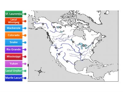 America de Nord - hidrografie