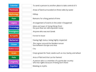 The Ancients Word Match