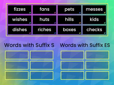 suffixes -s and -es
