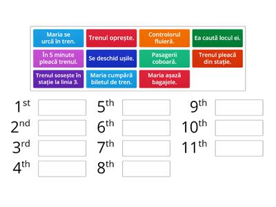 Pune în ordine cronologică propozițiile (by Fluentro)
