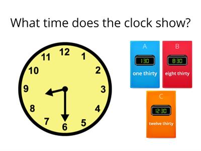 Telling time (30-minute interval)