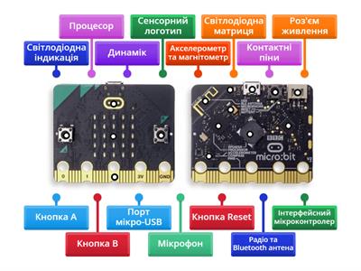 Будова плати micro:bit