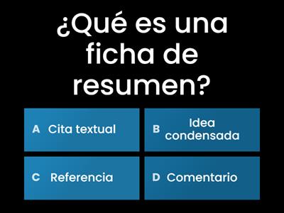 Tipos de Fichas y Partes de un Texto