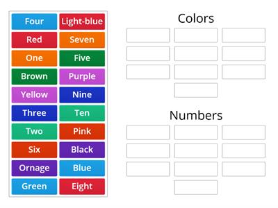 COLORS vs NUMBERS