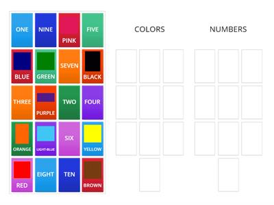 COLORS vs NUMBERS