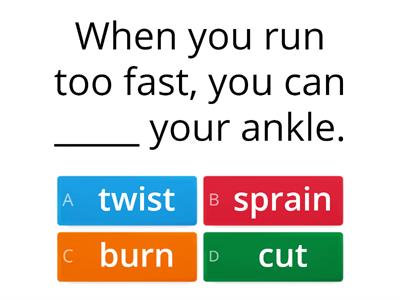 WowEnglish Silver U5 Injuries - choose correct answer
