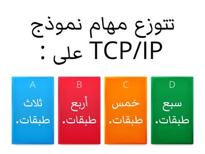 نموذج TCP/IP لشبكة الإنترنت