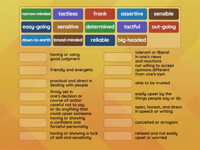 Personality adjectives - Advanced