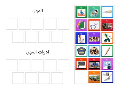 المهن وأدواتها / المعلمة سناء أبوديه 