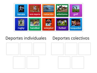 Deportes individuales y colectivos