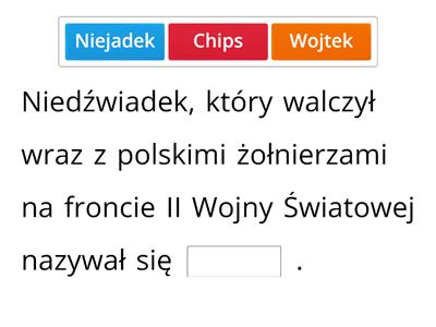 Dziadek i niedźwiadek - uzupełnij zdania