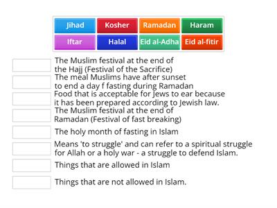 Islam - food and festivals 