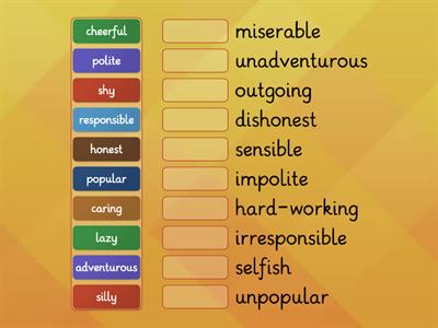  Focus 2 Unit 1.1 antonyms