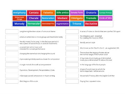 Year 12 Music - Terminology