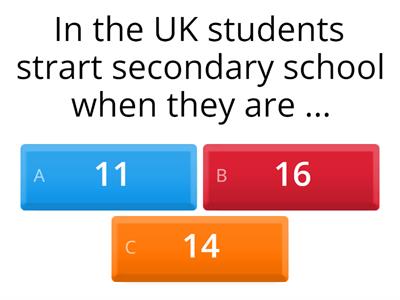 Secondary school in the UK and Ukraine