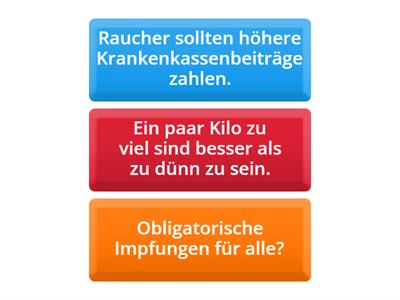 Meinungen zum Thema Gesundheit diskutieren