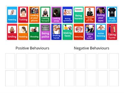 Positive and negative behaviours