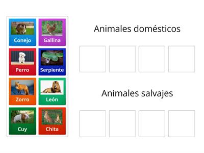 Animales domésticos y salvajes