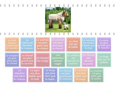 Comparatif - les animaux