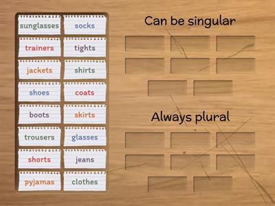 Clothes: always plural