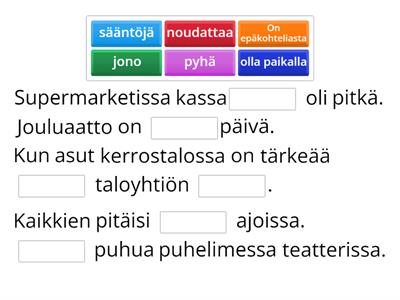 Mikä sana sopii?